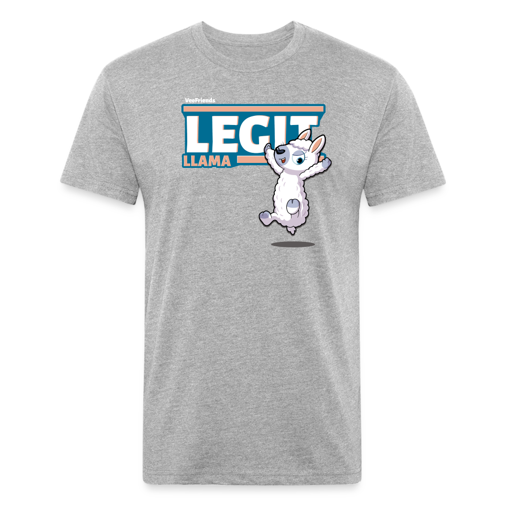 Legit Llama Character Comfort Adult Tee - heather gray