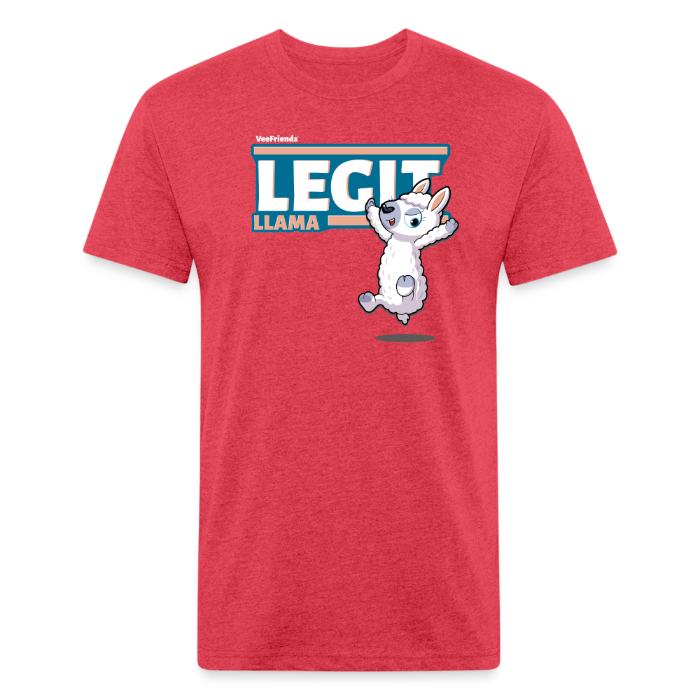 Legit Llama Character Comfort Adult Tee - heather red