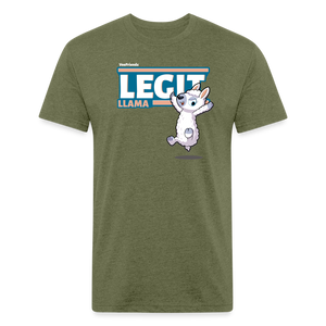 Legit Llama Character Comfort Adult Tee - heather military green