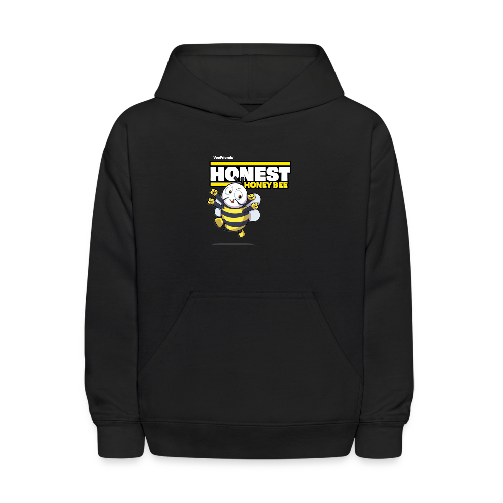 Honest Honey Bee Character Comfort Kids Hoodie - black