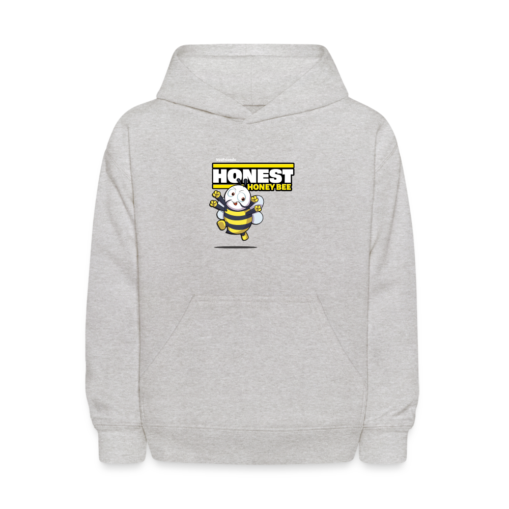 Honest Honey Bee Character Comfort Kids Hoodie - heather gray