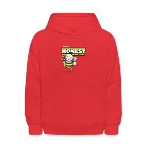 Honest Honey Bee Character Comfort Kids Hoodie - red
