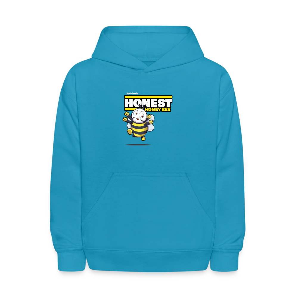 Honest Honey Bee Character Comfort Kids Hoodie - turquoise