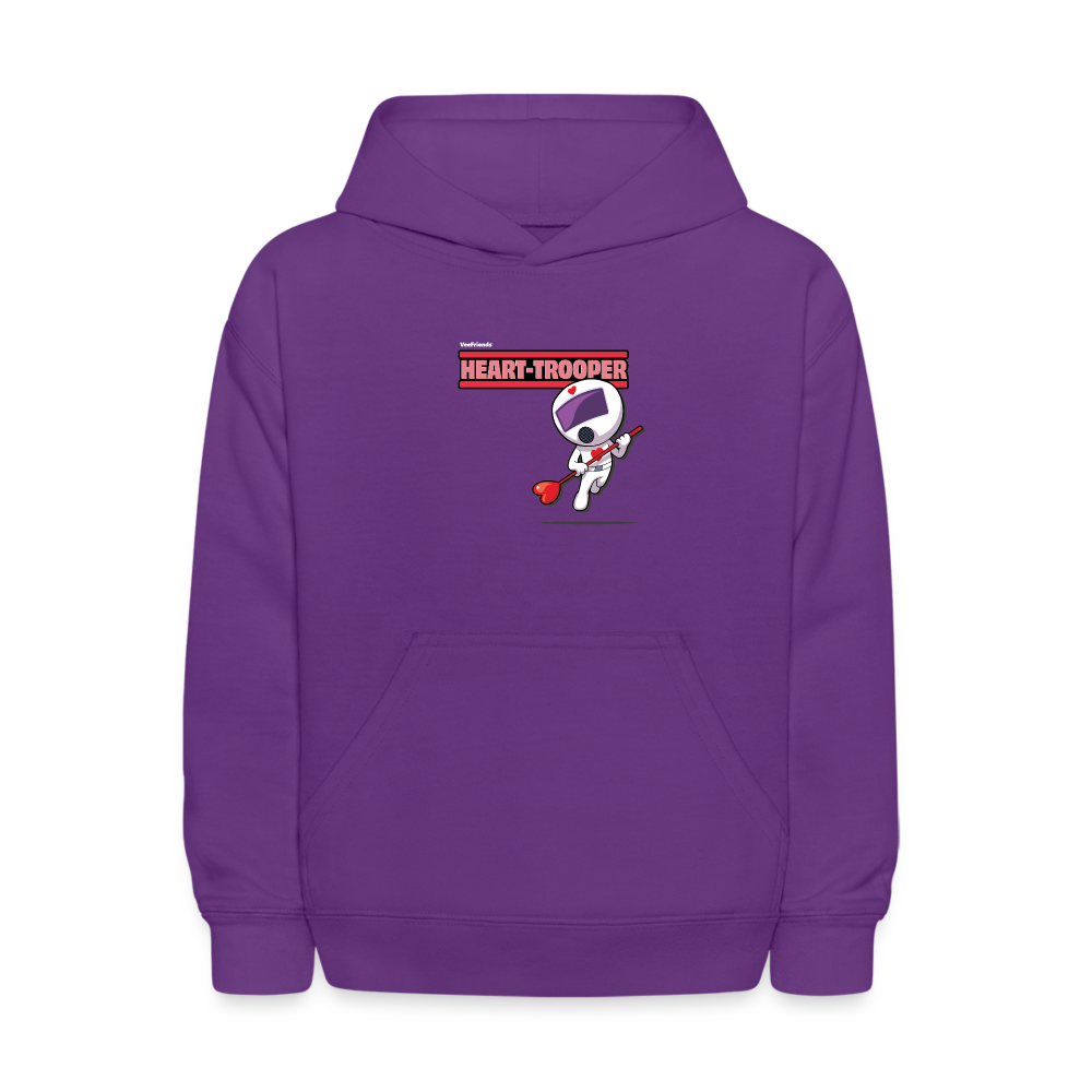 Heart-Trooper Character Comfort Kids Hoodie - purple