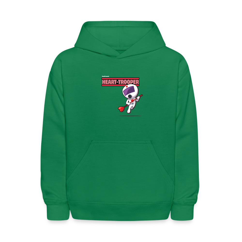 Heart-Trooper Character Comfort Kids Hoodie - kelly green