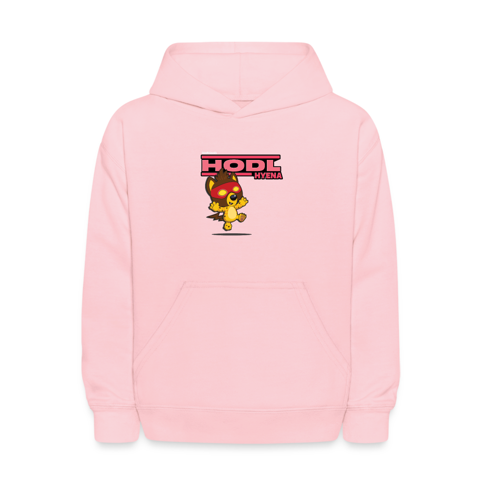 Hodl Hyena Character Comfort Kids Hoodie - pink