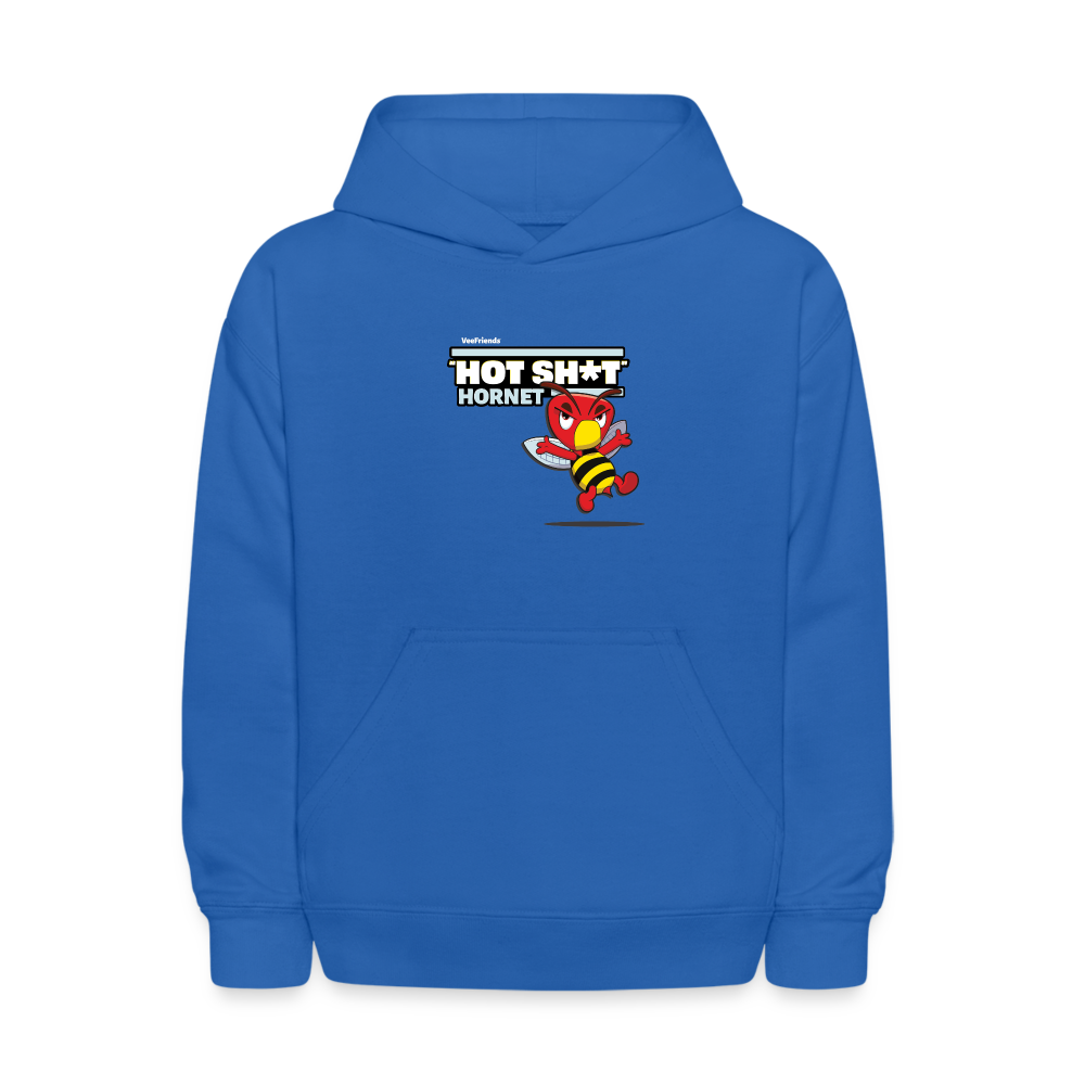 "Hot Sh*t" Hornet Character Comfort Kids Hoodie - royal blue