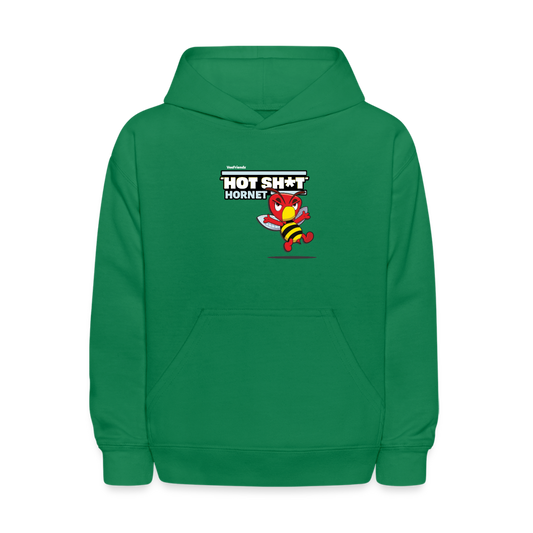 "Hot Sh*t" Hornet Character Comfort Kids Hoodie - kelly green