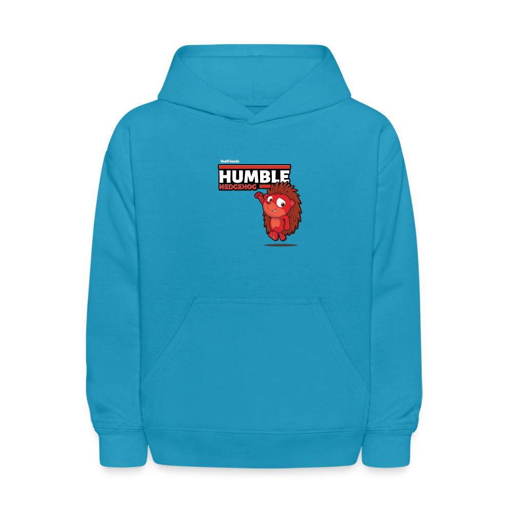 Humble Hedgehog Character Comfort Kids Hoodie - turquoise