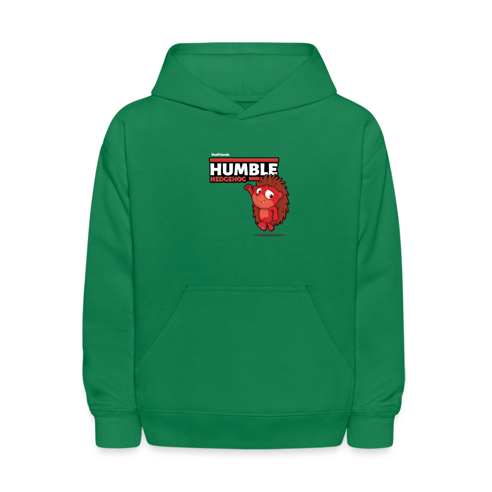 Humble Hedgehog Character Comfort Kids Hoodie - kelly green