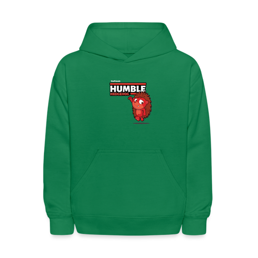 Humble Hedgehog Character Comfort Kids Hoodie - kelly green