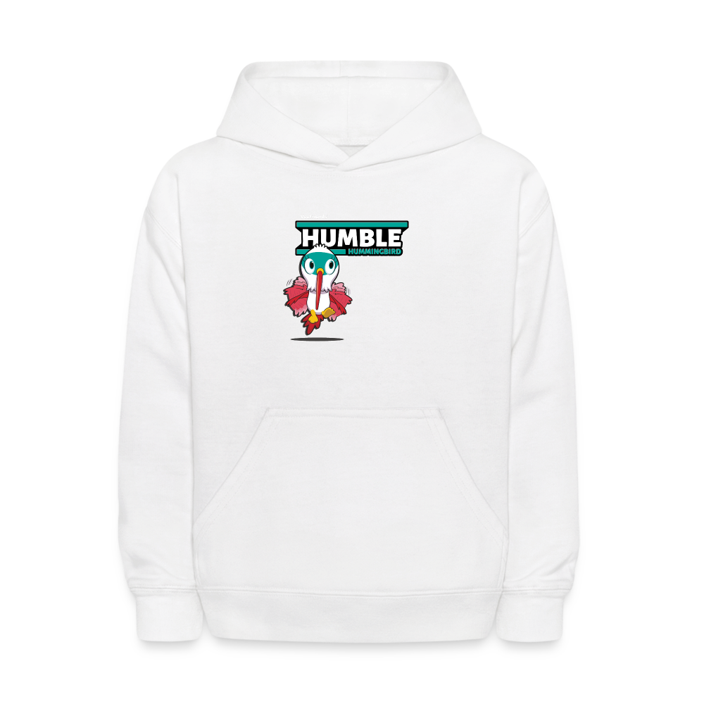Humble Hummingbird Character Comfort Kids Hoodie - white