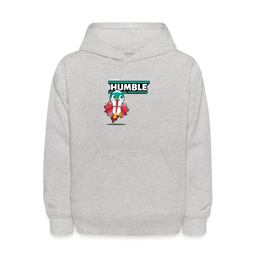 Humble Hummingbird Character Comfort Kids Hoodie - heather gray
