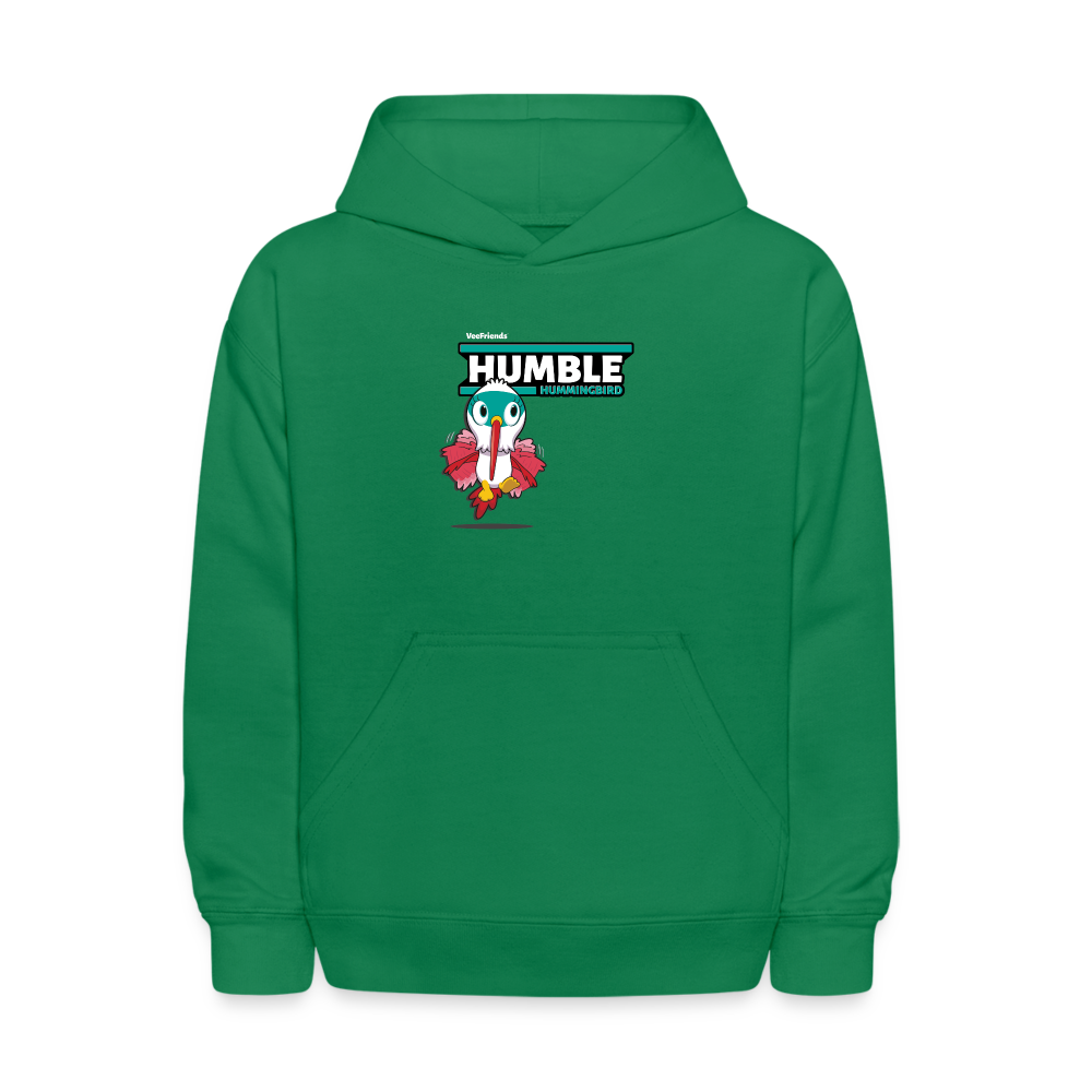 
            
                Load image into Gallery viewer, Humble Hummingbird Character Comfort Kids Hoodie - kelly green
            
        