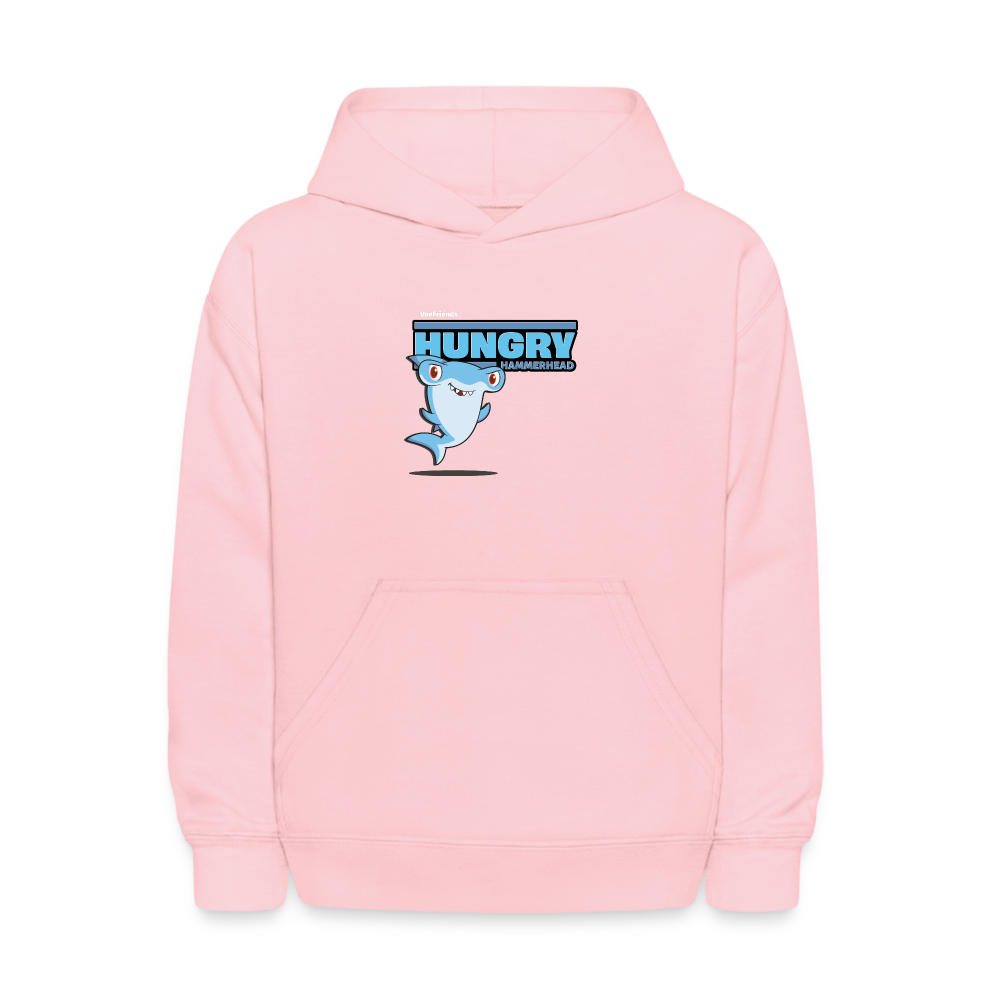 Hungry Hammerhead Character Comfort Kids Hoodie - pink