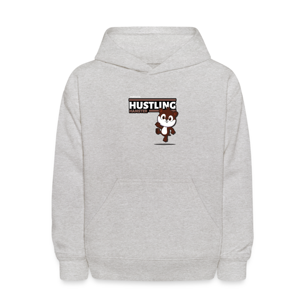 Hustling Hamster Character Comfort Kids Hoodie - heather gray