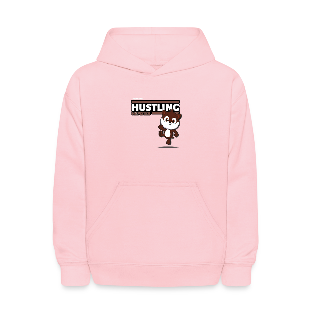 Hustling Hamster Character Comfort Kids Hoodie - pink