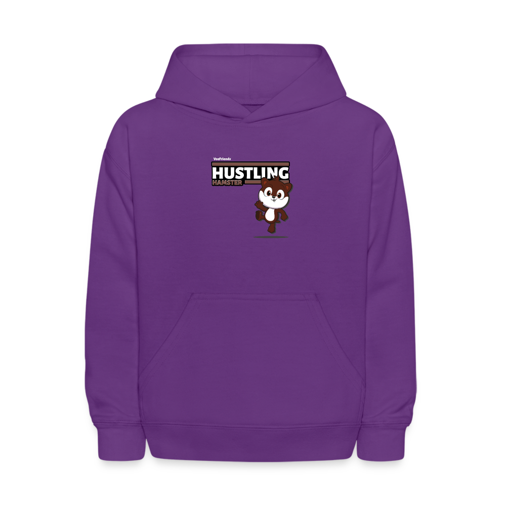 Hustling Hamster Character Comfort Kids Hoodie - purple