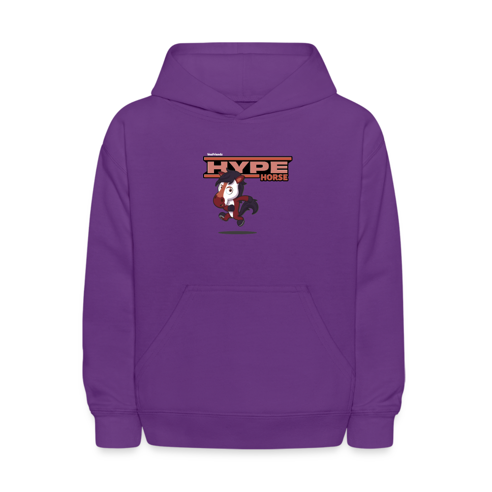 Hype Horse Character Comfort Kids Hoodie - purple