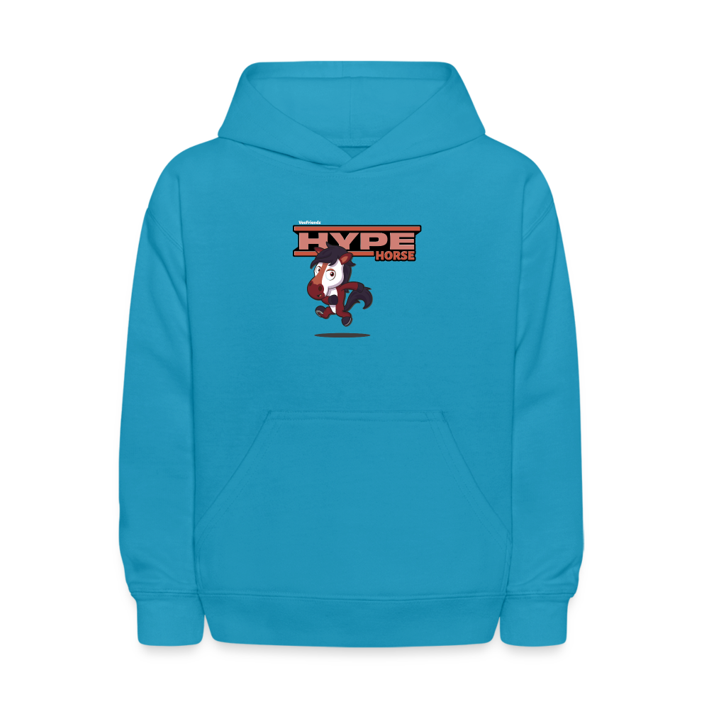 Hype Horse Character Comfort Kids Hoodie - turquoise