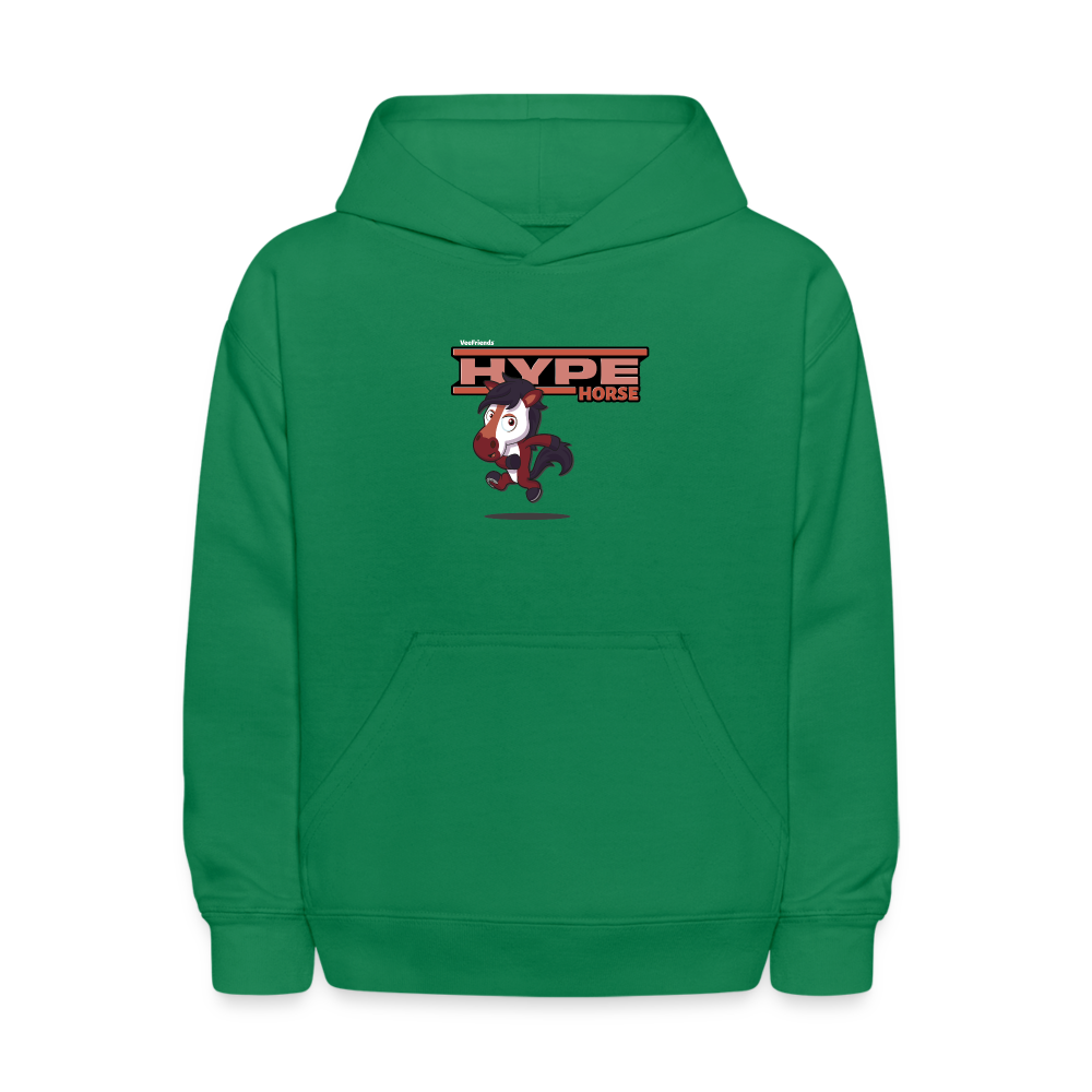 Hype Horse Character Comfort Kids Hoodie - kelly green