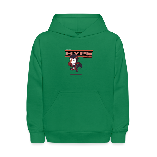 Hype Horse Character Comfort Kids Hoodie - kelly green