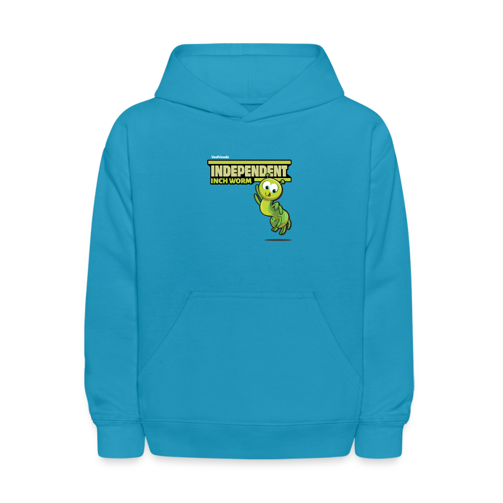 Independent Inch Worm Character Comfort Kids Hoodie - turquoise