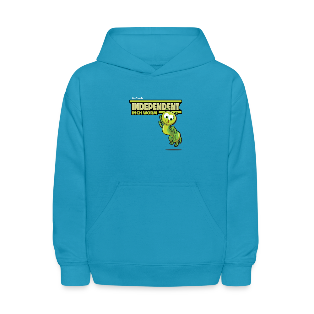 
            
                Load image into Gallery viewer, Independent Inch Worm Character Comfort Kids Hoodie - turquoise
            
        