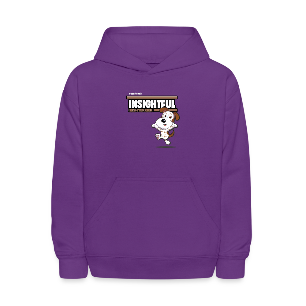 Insightful Irish Terrier Character Comfort Kids Hoodie - purple