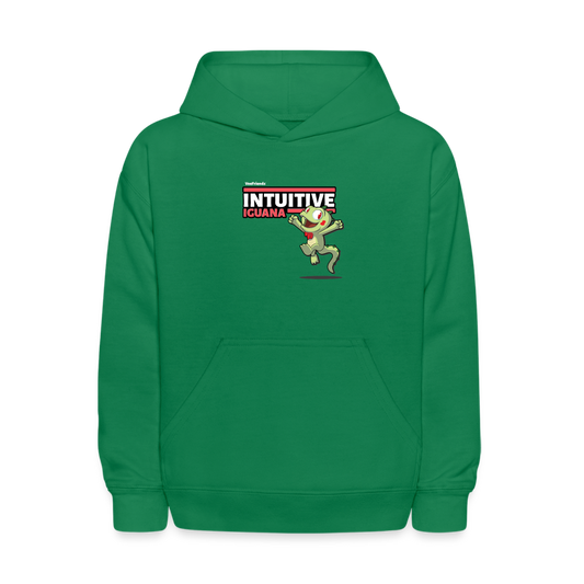 Intuitive Iguana Character Comfort Kids Hoodie - kelly green