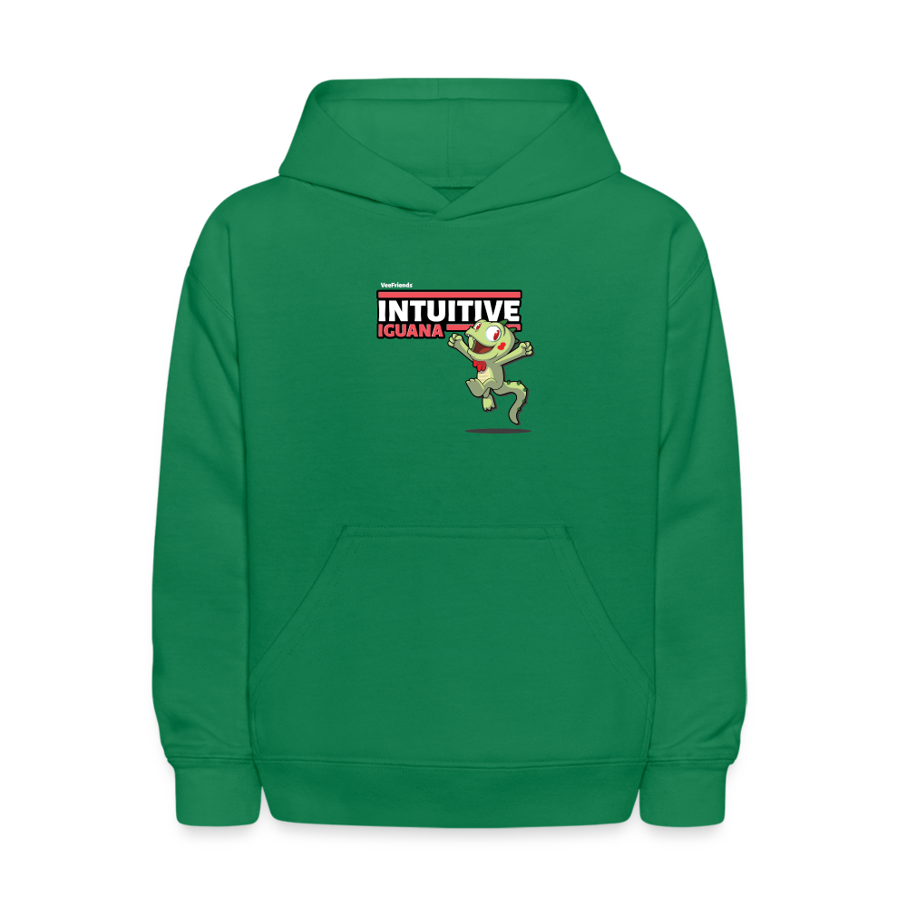 
            
                Load image into Gallery viewer, Intuitive Iguana Character Comfort Kids Hoodie - kelly green
            
        