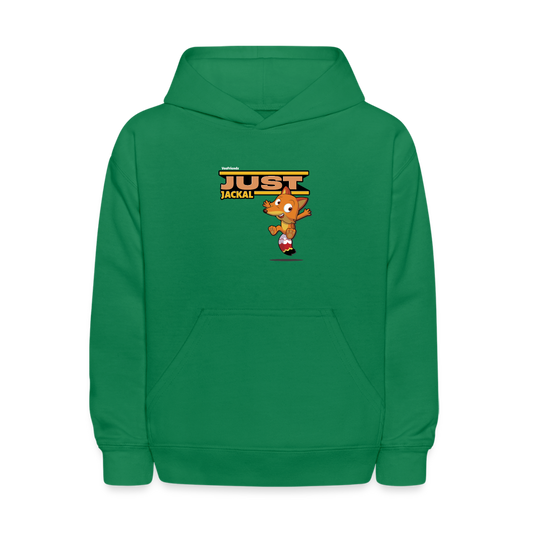 Just Jackal Character Comfort Kids Hoodie - kelly green