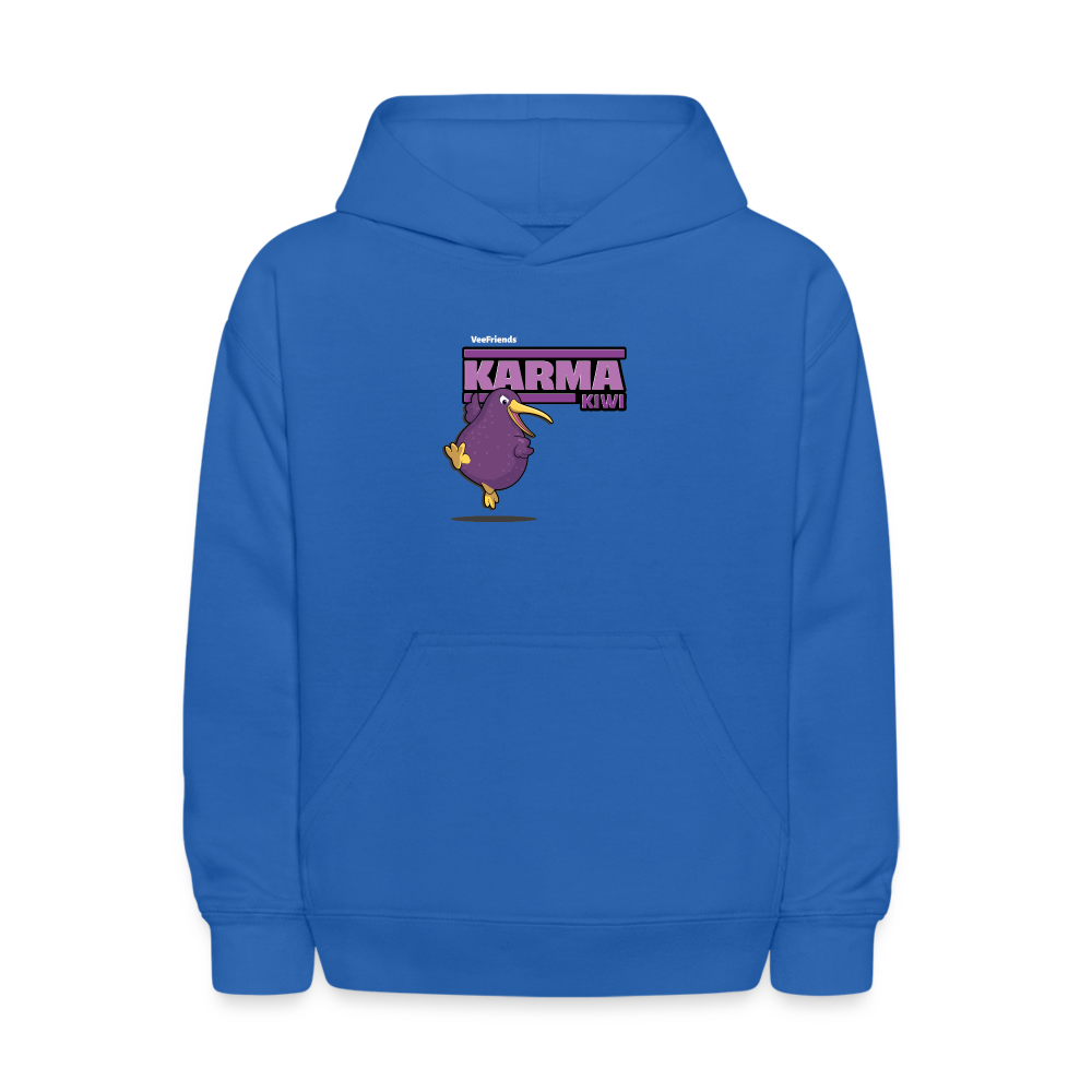 
            
                Load image into Gallery viewer, Karma Kiwi Character Comfort Kids Hoodie - royal blue
            
        
