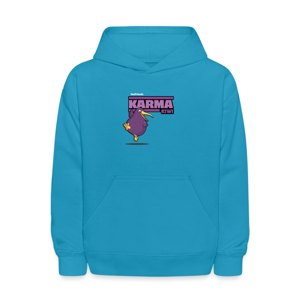 Karma Kiwi Character Comfort Kids Hoodie - turquoise