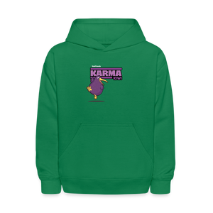 Karma Kiwi Character Comfort Kids Hoodie - kelly green