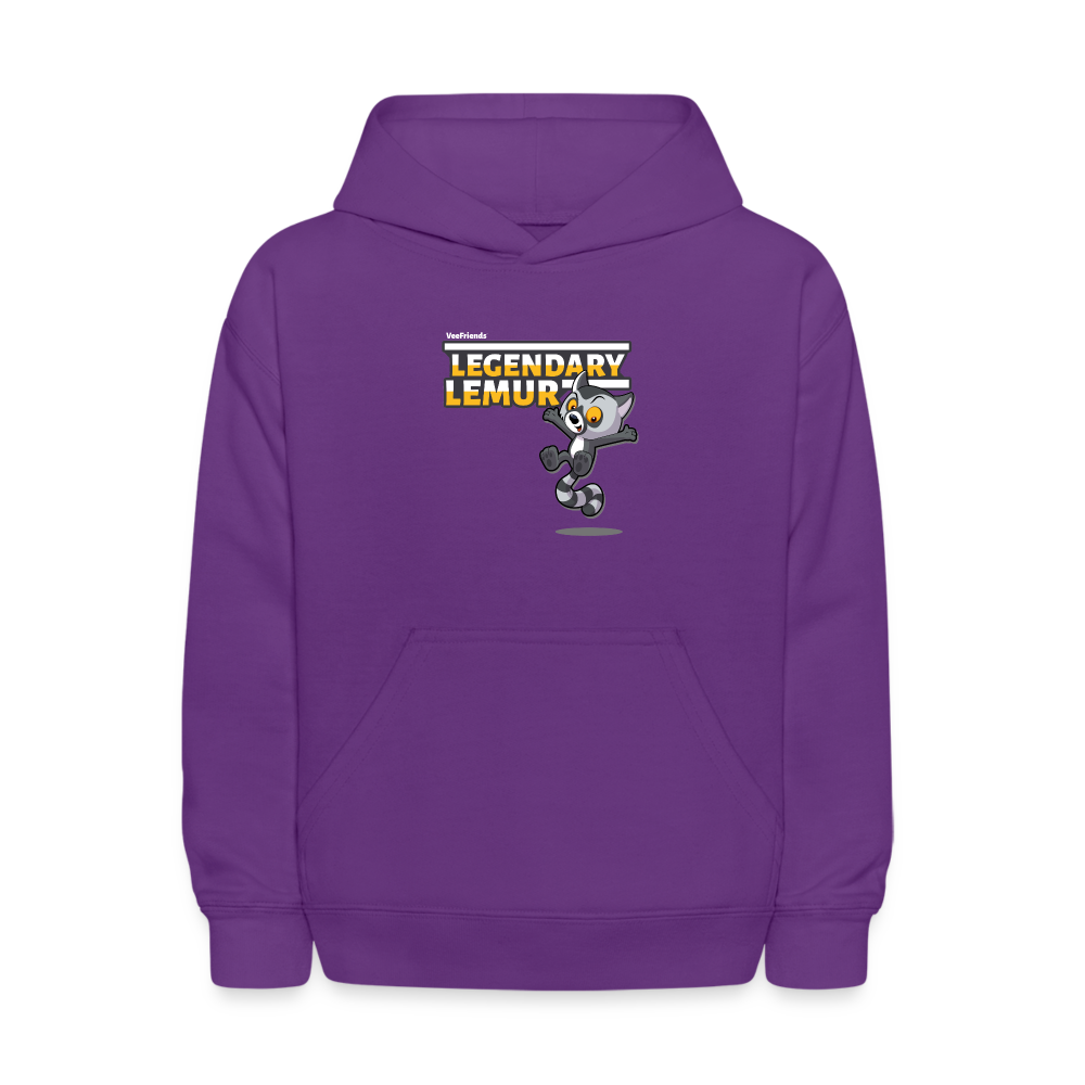 Legendary Lemur Character Comfort Kids Hoodie - purple