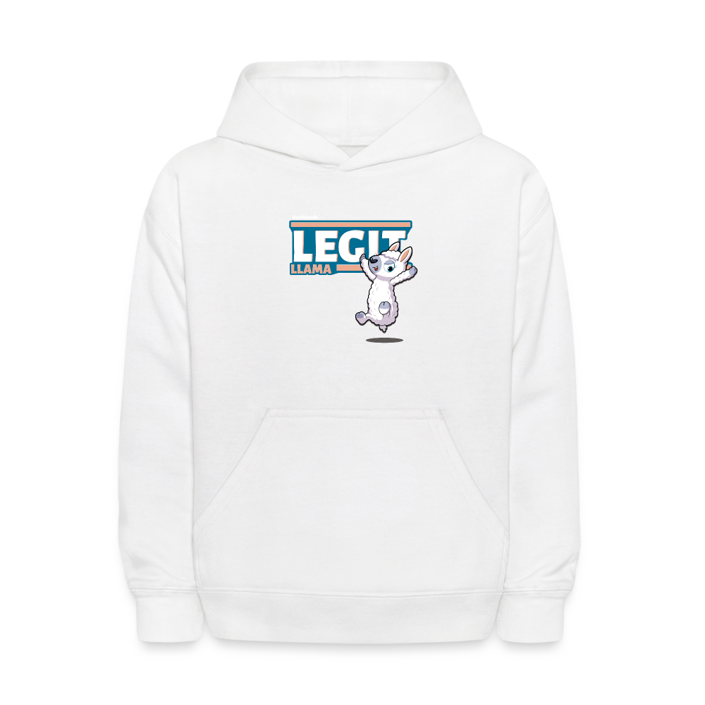 Legit Llama Character Comfort Kids Hoodie - white