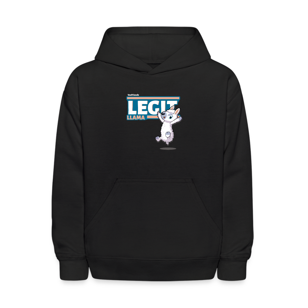 Legit Llama Character Comfort Kids Hoodie - black