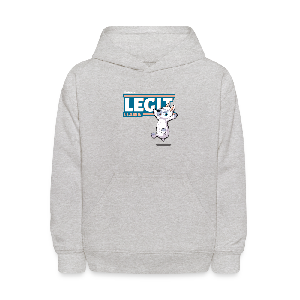 Legit Llama Character Comfort Kids Hoodie - heather gray