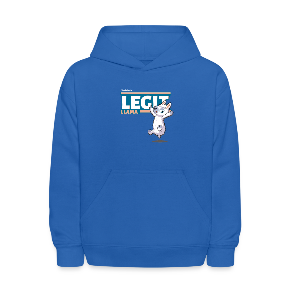 Legit Llama Character Comfort Kids Hoodie - royal blue