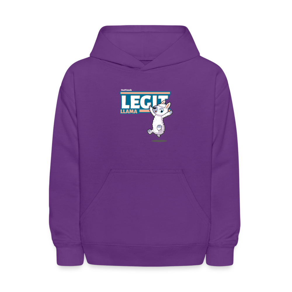 Legit Llama Character Comfort Kids Hoodie - purple