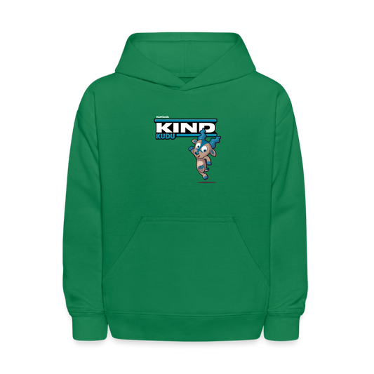 Kind Kudu Character Comfort Kids Hoodie - kelly green