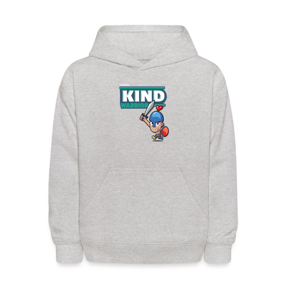 Kind-Warrior Character Comfort Kids Hoodie - heather gray