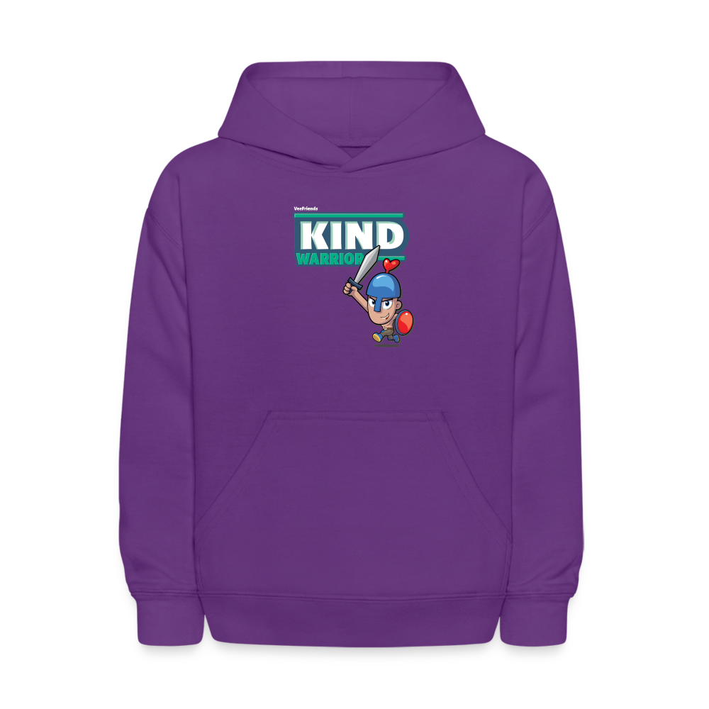 Kind-Warrior Character Comfort Kids Hoodie - purple