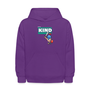 Kind-Warrior Character Comfort Kids Hoodie - purple