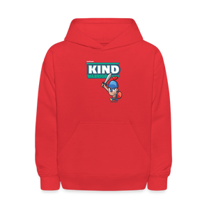 Kind-Warrior Character Comfort Kids Hoodie - red