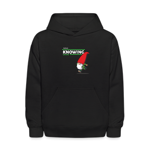 Knowing Gnome Character Comfort Kids Hoodie - black
