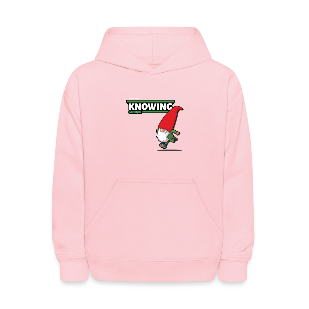 Knowing Gnome Character Comfort Kids Hoodie - pink