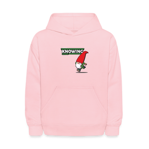 Knowing Gnome Character Comfort Kids Hoodie - pink