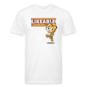 Likeable Leopard Character Comfort Adult Tee - white